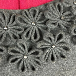 Just Taylor fitted knit cap-sleeve dress with neckline embellishment